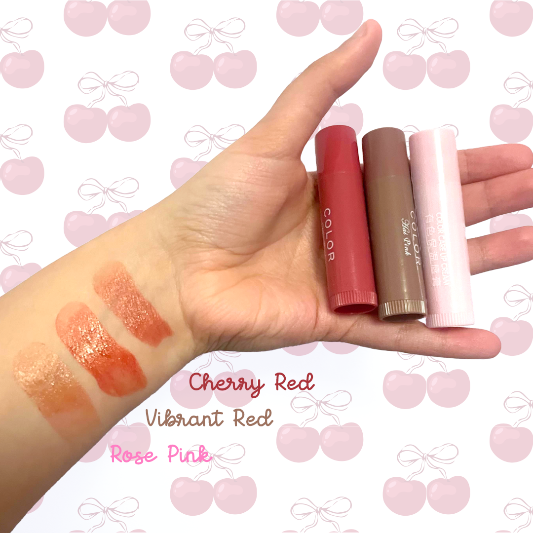 Everyday Tinted Lip Balm Swatches